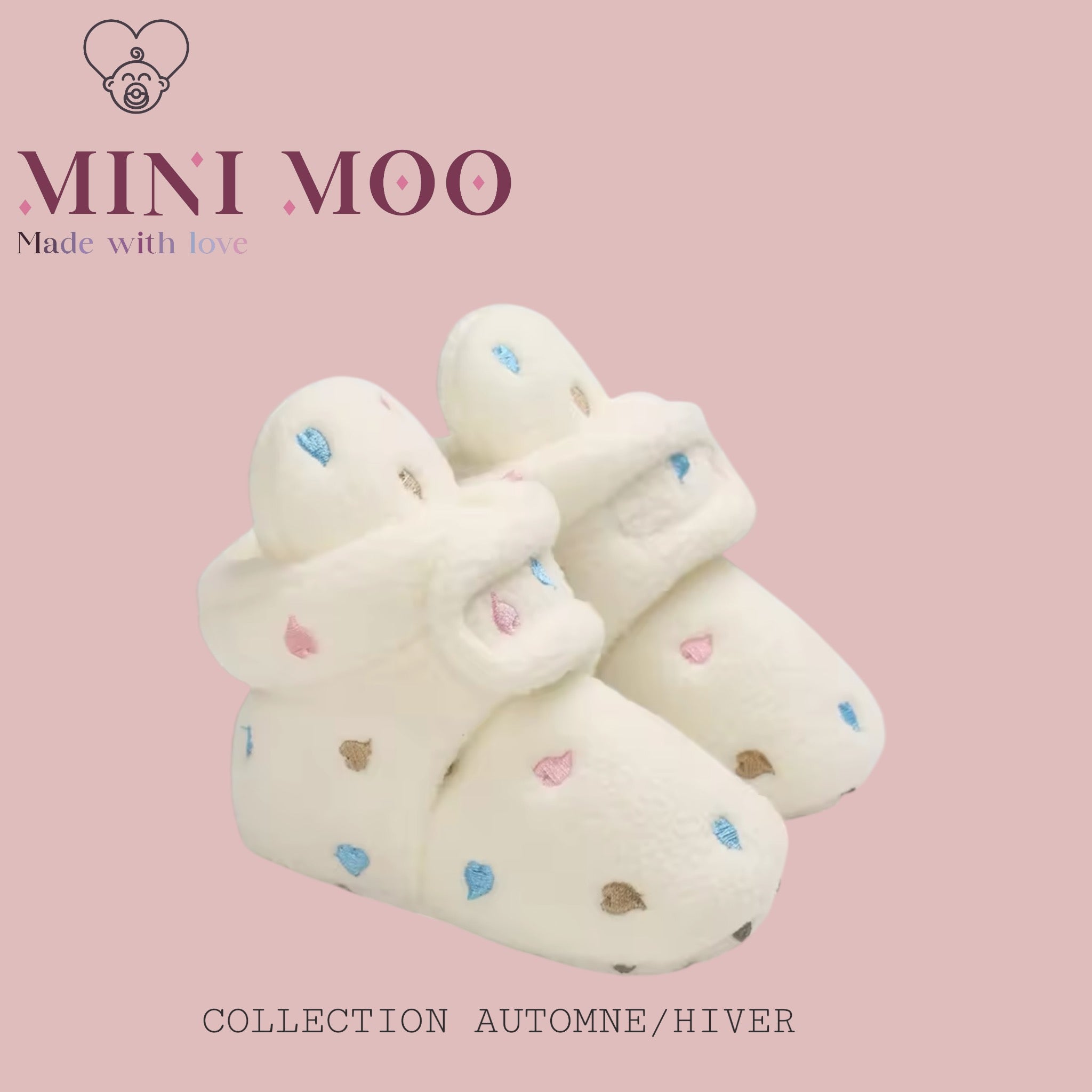 Chaussons Douillets à Scratch- MiniMoo™